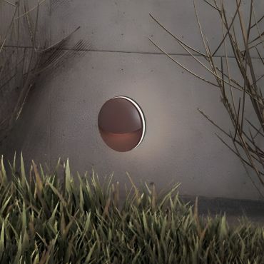 Nova Luce Pan - applique murale extérieure - Ø 15 x 7 cm - 9W LED inclus - IP54 - corten