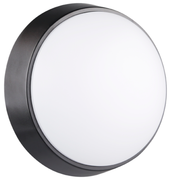 Century Italia Oasi CCT - lampe murale/plafonnier - Ø 21,5 x 8 cm - 14W LED inclus - IP65 - noir