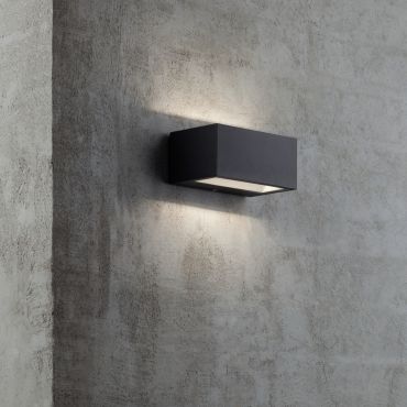 Nordlux Nene - applique murale extérieure - 14 x 6,4 cm - 6W LED inclus - IP54 - noir