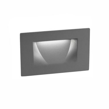 Nova Luce Krypton - applique encastrée - 11 x 6 x 7 cm - 3W LED inclus - IP54 - gris foncé