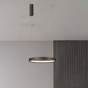 Nova Luce Perrine - lampe suspendue - Ø 40 x 150 cm - 22W dimmable LED inclus - brun café brossé