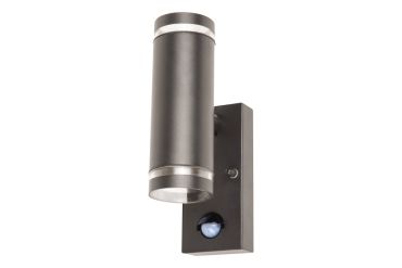 Integral LED Malaga – applique murale extérieure avec détecteur de mouvement - 6,8 × 11,6 × 21,6 cm – IP54 – anthracite