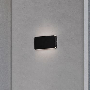 Nova Luce Artu - applique murale extérieure - 17,5 x 9,5 x 3 cm - 10W LED inclus - IP65 - noir sablé