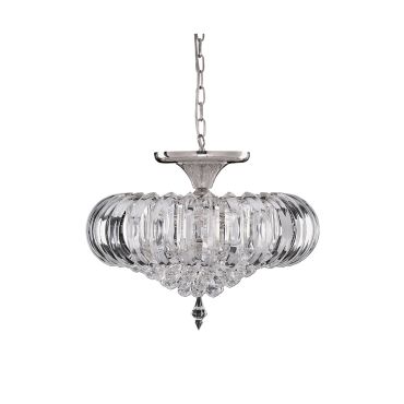 Searchlight Sigma - lampe suspendue - Ø 54 x 45 cm - chrome