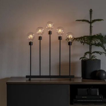 MODÈLE D’EXPOSITION - Konstsmide Lumières de Noël - candélabre - 45 x 13 x 54 cm - noir mat