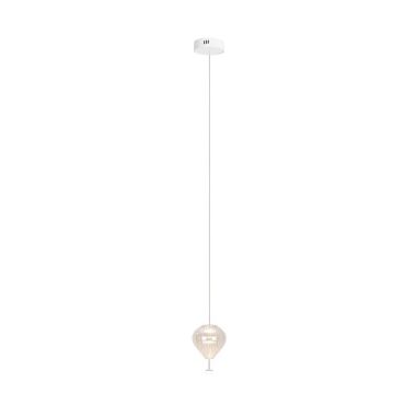 Maxlight Palloncini - lampe suspendue - Ø 12 x 180 cm - 2 x 3W LED inclus - blanc, chrome et transparent
