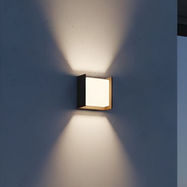 VK Lighting Tod - applique murale d'extérieur - 14,5 x 14,5 x 4,5 cm - 9W LED inclus - IP65 - anthracite