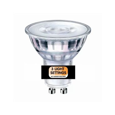 ETH LED Sceneswitch + Memory - GU10 - 5W - 3 niveaux de gradation - 2700K/2500K/2200K - transparent