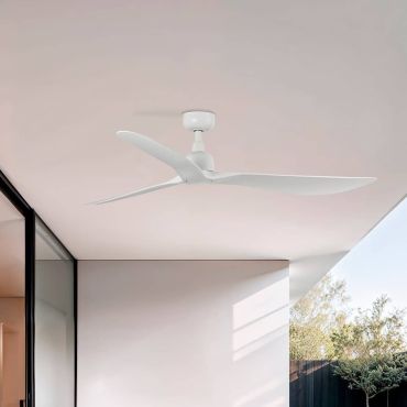 Faro Outwood L - ventilateur de plafond - Ø 150 cm - IP44 - blanc mat