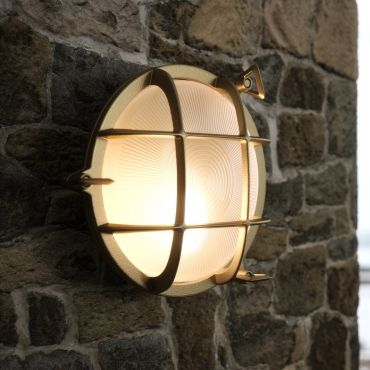 Nordlux Polperro - applique d'extérieur - Ø 19,5 x 9,3 cm - IP64 - laiton