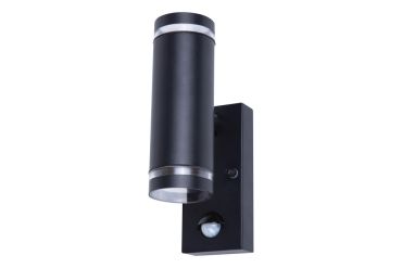 Integral LED Malaga – applique murale extérieure avec détecteur de mouvement – 6,8 × 11,6 × 21,6 cm – IP54 – noir
