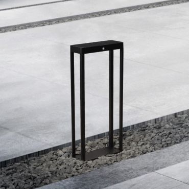 Nova Luce Berni - poteau de jardin solaire avec capteur - 23 x 50 x 8,6 cm - 2W LED inclus - IP65 - anthracite foncé
