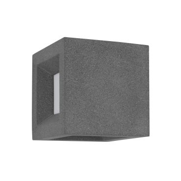 Nova Luce Castro - applique murale d'extérieur - 16 x 16 x 16 cm - IP65 - gris
