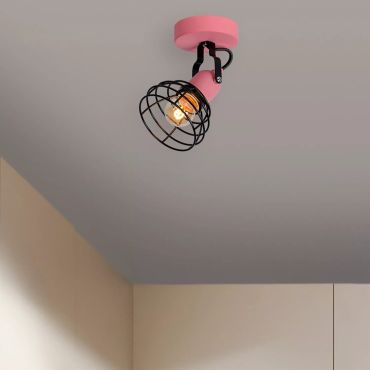 Lucide Pola - spot en saillie 1L - 13 x 10,5 x 15 cm - rose