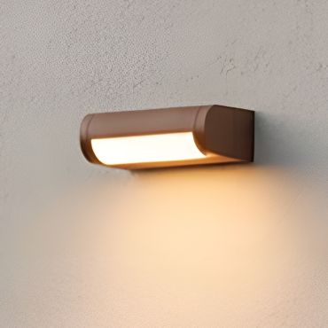 VK Lighting Shade - applique murale d'extérieur - 17,3 x 6,3 x 11,1 cm - 12W LED inclus - IP65 - brun rouille