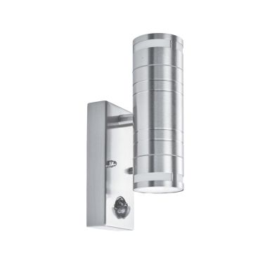 Searchlight Bodmin - Applique d'extérieur avec détecteur de mouvement - 7 x 22 cm - IP44 - acier inoxydable