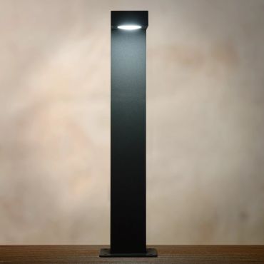 Lucide Texas II - lampe de jardin - 6 x 15 x 40 cm - 6W LED inclus - IP54 - anthracite