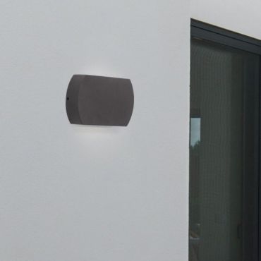 Nova Luce Fedor - applique murale extérieure - 15,6 x 9,7 x 3,8 cm - 8W LED inclus - IP65 - anthracite foncé