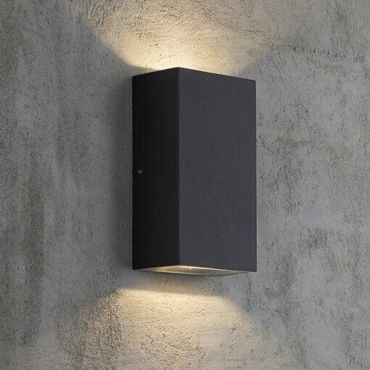 Nordlux Rold Corner - applique murale extérieure - 9 x 16 x 5,5 cm - 2 x 5W LED inclus - IP54 - noir