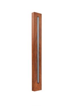 Roi Du Luminaire Padouk Line M - borne jardin - 4 × 8,8 × 70 cm + pied 30 cm - 5,8W dimmable LED inclus - IP65 - padouk