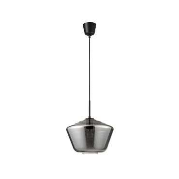Nova Luce Veiro - lampe suspendue - Ø 30 x 120 cm - noir et chrome