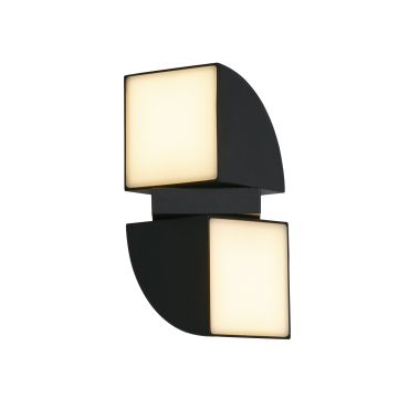 Searchlight Dakota - Applique d'extérieur - 12 x 21 cm - 8W LED inclus - IP44 - noir