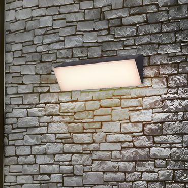 Nova Luce Keen - applique murale extérieure - 60 x 18 x 15 cm - 41W LED inclus - IP65 - anthracite foncé