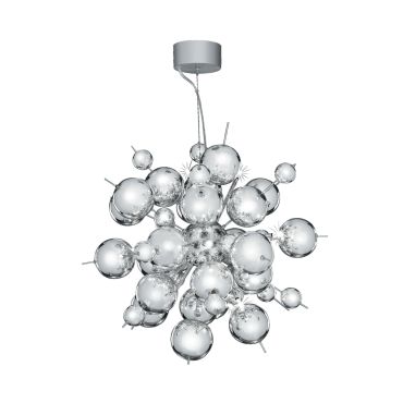 Searchlight Molecule - lampe suspendue - Ø 53 x 130 cm - chrome
