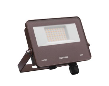 Century Italia Porteo CCT - spot - 14,4 x 16,2 x 3,6 cm - 30W LED inclus - couleur de lumière réglable - IP65 - brun