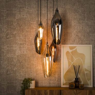 Vico Cocoon - lampe suspendue - Ø 60 x 180 cm - noir