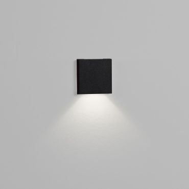 Nova Luce Iko - applique encastrée - 5,5 x 5,5 x 9 cm - 1W LED inclus - IP67 - noir sablé