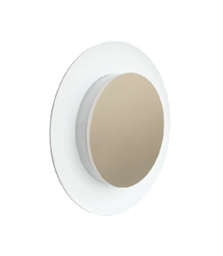 Century Italia Push &amp; Go - applique et plafonnier - Ø 18 x 3,7 cm - 10W LED inclus - IP65 - blanc avec or