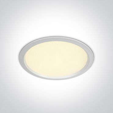 ONE Light Downlights Fixed LED - plafonnier encastré - Ø 220 mm, Ø 205 mm encastré - 30W LED inclus - IP44 - blanc