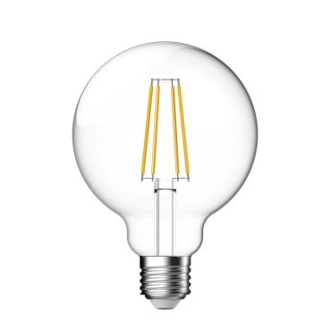 Nordlux Smart LED bulb - éclairage intelligent - Ø 9,5 x 13,7 cm - E27 - 4,7W - fonction de gradation et couleur de lumière réglable via l'app - transparent.