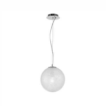 Nova Luce Frozen - lampe suspendue - Ø 20 x 120 cm - transparent et chromé