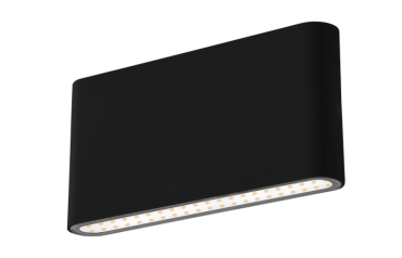 Century Italia Forma - applique murale extérieure - 17,5 x 2,9 x 9 cm - 12W LED inclus - couleur de lumière réglable - IP54 - noir