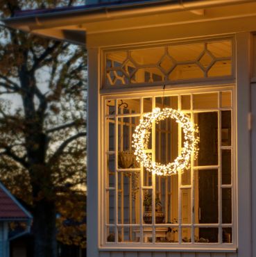 Konstsmide Christmas lights - Couronne de Noël LED - Ø 52 x 7 cm - IP44 - noir