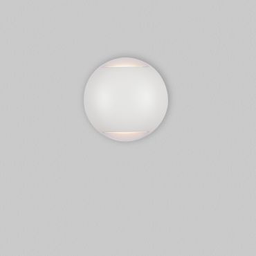 Nova Luce Passo - applique murale extérieure - Ø 12 x 4 cm - 4W LED inclus - IP65 - blanc sablé