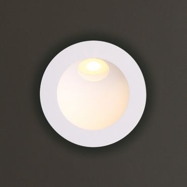 Maxlight Time - applique encastrée - Ø 8 x 4 cm - 2W LED inclus - IP54 - blanc