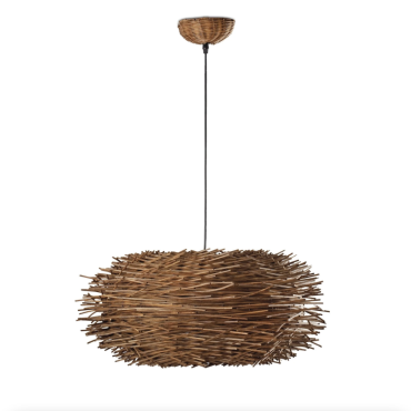Faro Nido - lampe suspendue - Ø 60 x 29 cm - brun