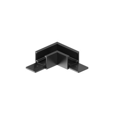 VK Lighting Eiva - système de rail magnétique - Profil d'angle en saillie horizontal - 7,2 x 7,2 x 2,3 cm - dimmable DALI - noir
