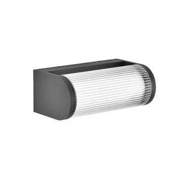 VK Lighting Shade - applique murale d'extérieur - 25,1 x 10,3 x 14,2 cm - 12W LED inclus - IP65 - anthracite