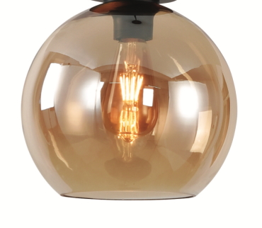 Artdelight Marino - abat-jour en verre - Ø 25 cm - ambre