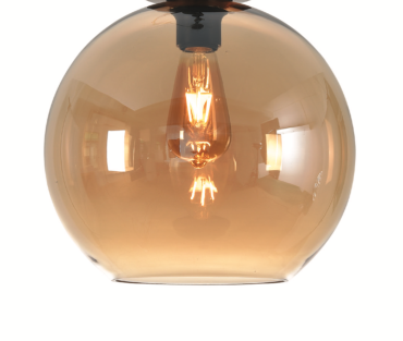 Artdelight Marino - abat-jour en verre - Ø 30 cm - ambre