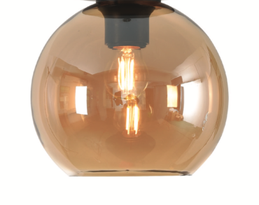 Artdelight Marino - abat-jour en verre - Ø 20 cm - ambre