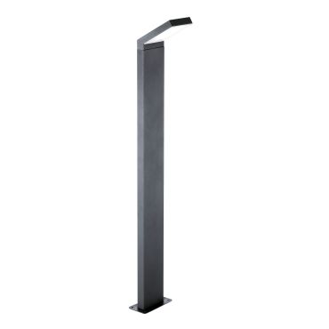 Nova Luce Park - lampe de jardin - 12 x 12 x 80 cm - 6W LED inclus - IP54 - gris foncé