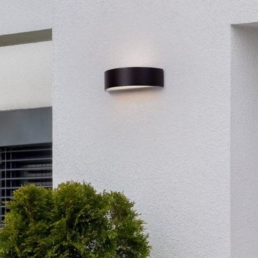 Nova Luce Nectar - applique murale extérieure - 20 x 5,5 x 9,4 cm - 9W LED inclus - IP65 - anthracite foncé