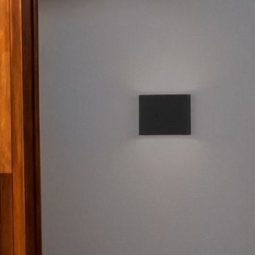 Nova Luce Tick - applique murale extérieure - 11,5 x 9 x 3 cm - 7W LED inclus - IP54 - noir sablé
