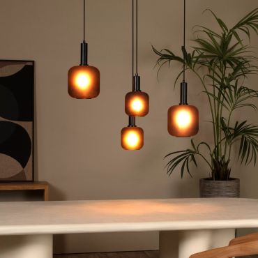 Lucide Eloise - lampe suspendue - 93 x 41 x 150 cm- noir