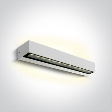 ONE Light Linear Outdoor Series Double Sided - applique murale - 38 x 7,6 x 6,6 cm - 2 x 10W LED inclus - IP65 - blanc